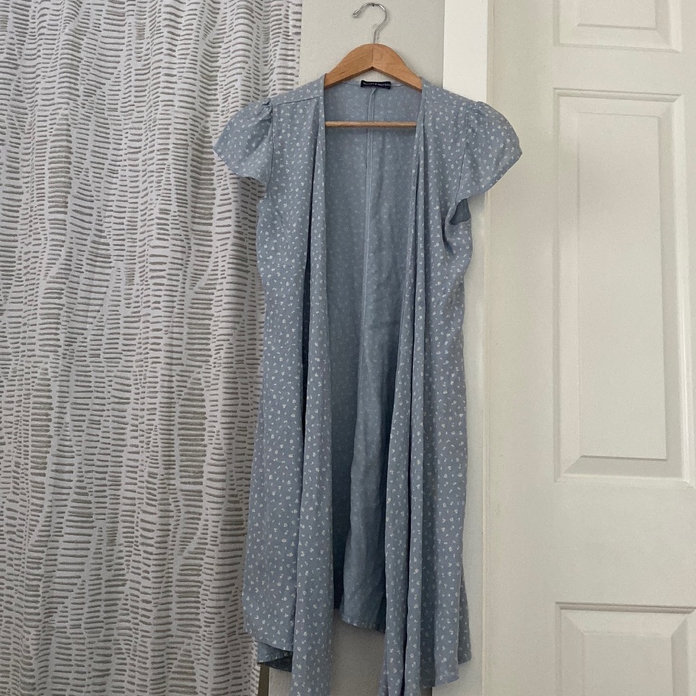 brandy Melville, blue floral wrap around dress